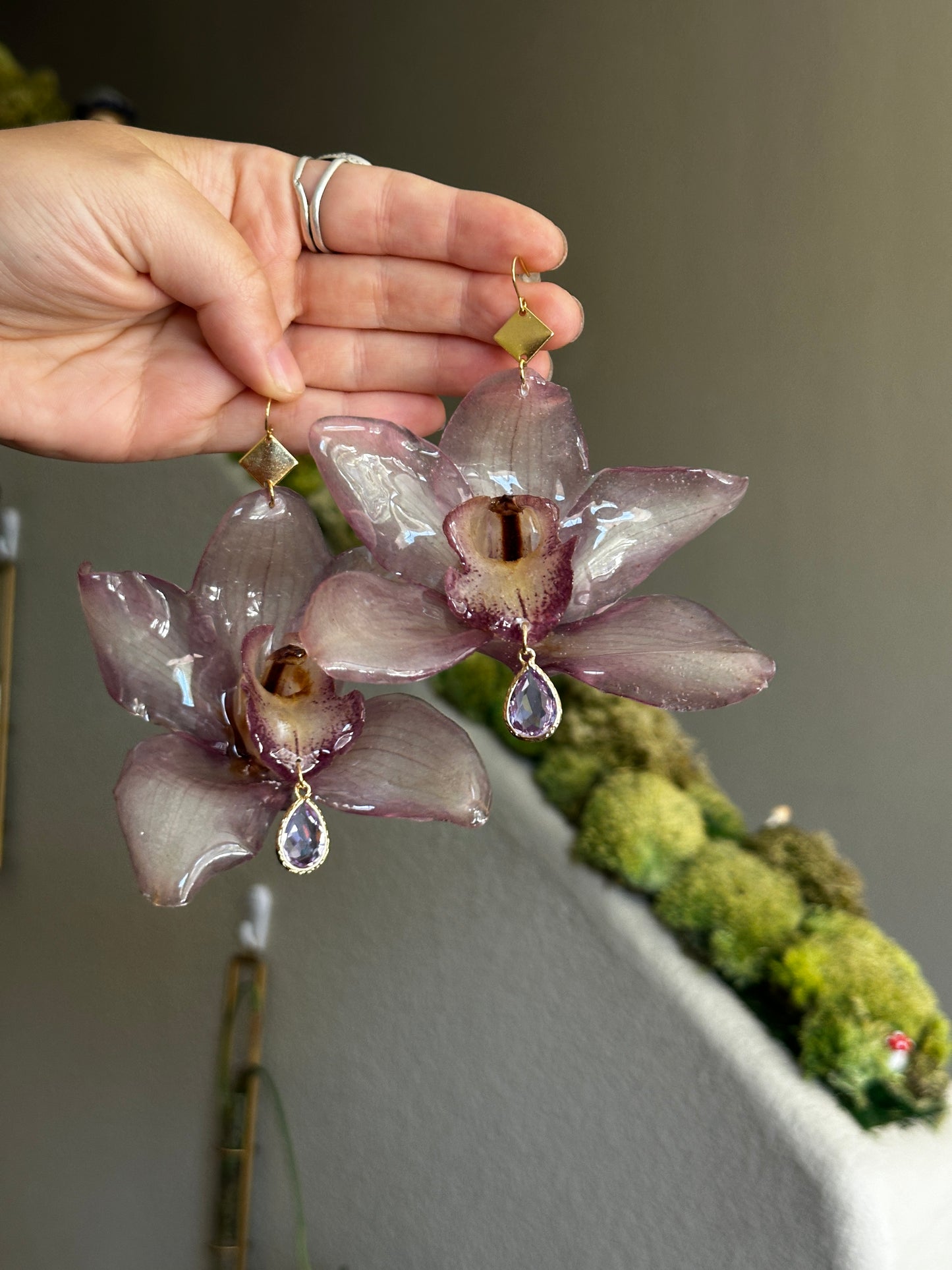 Pink Cymbidium Dangles