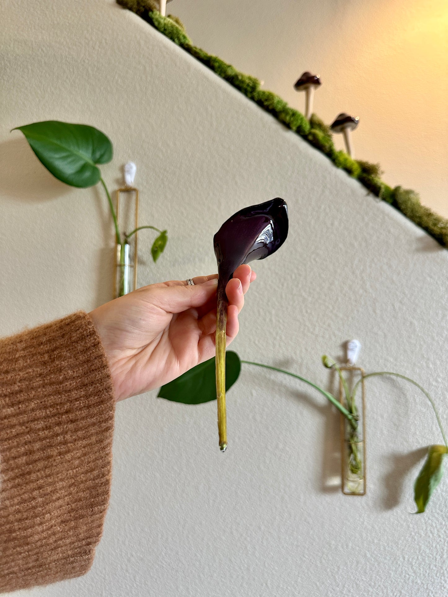 Black Calla Lily Hair Stick
