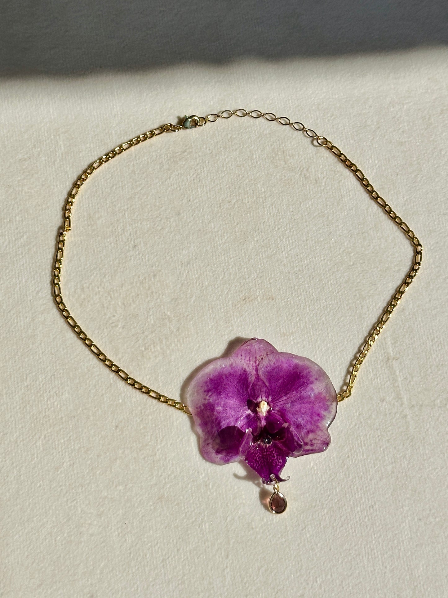 Purple Orchid Choker