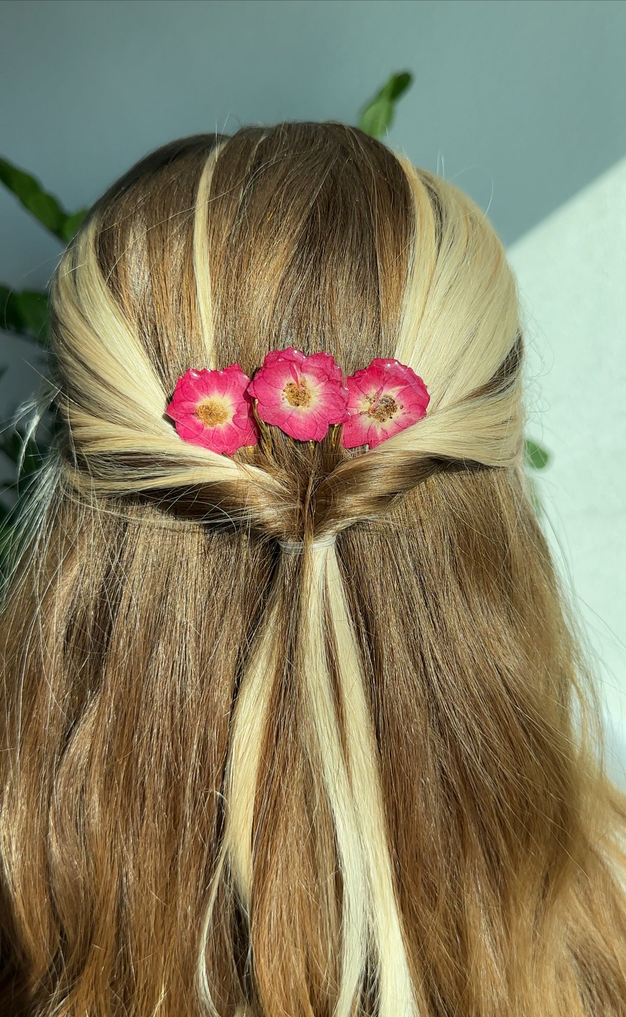 Pressed Rose Hair Pins