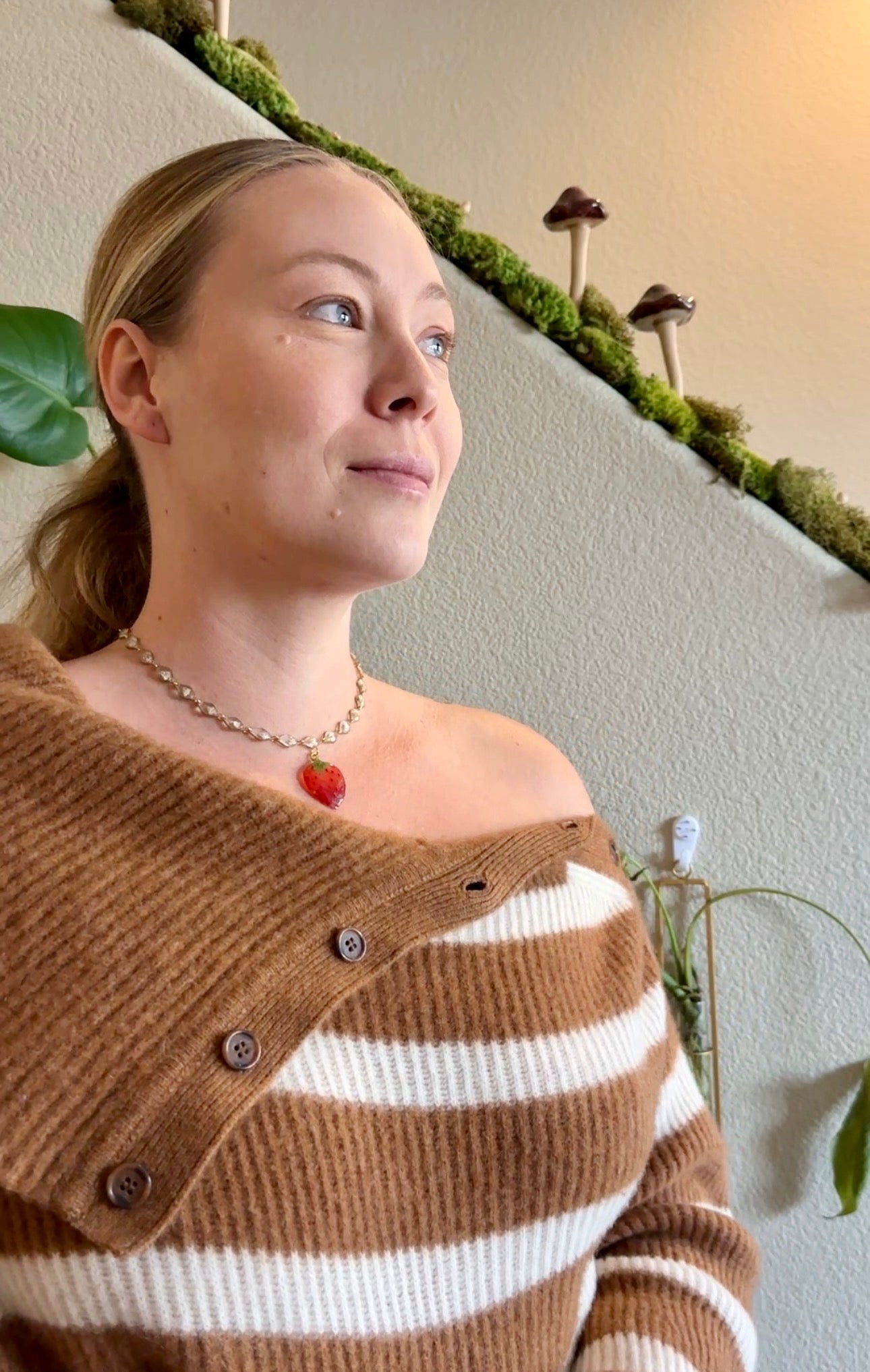 Babies Breath and Strawberry Choker