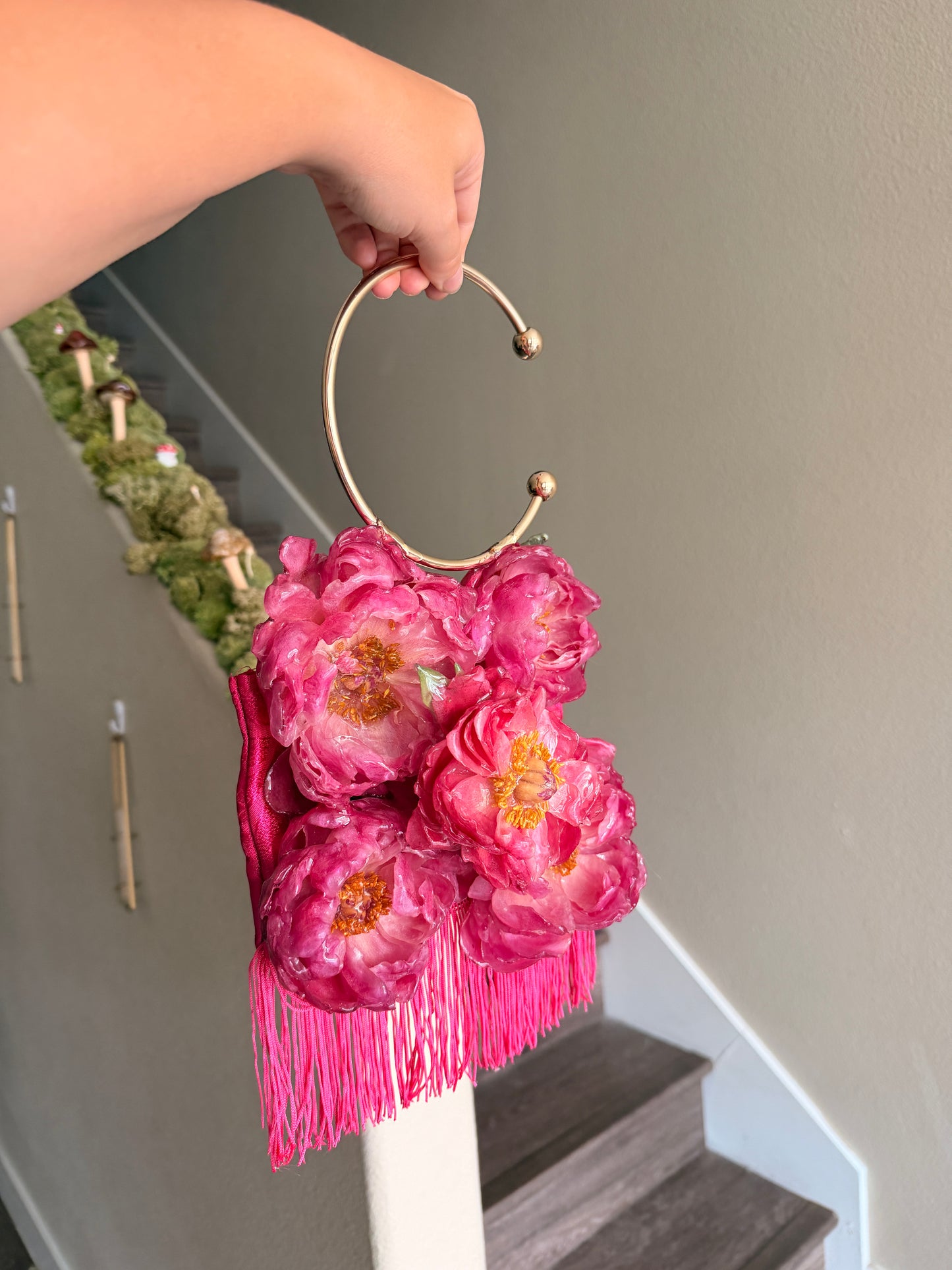 Peony Fringe Purse