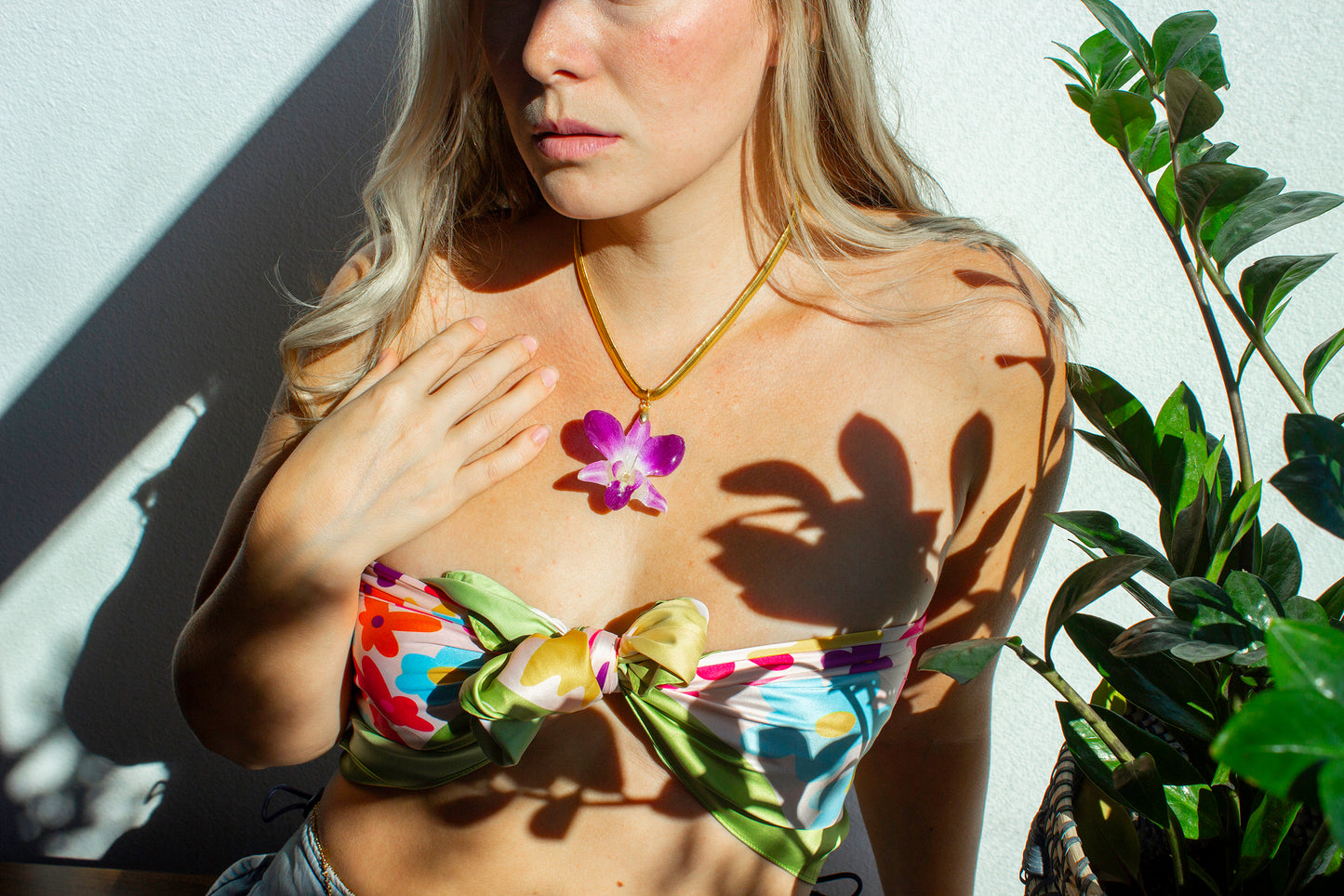 Dendrobium Orchid Necklace