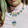 Forget Me Not Heart Charm Necklace
