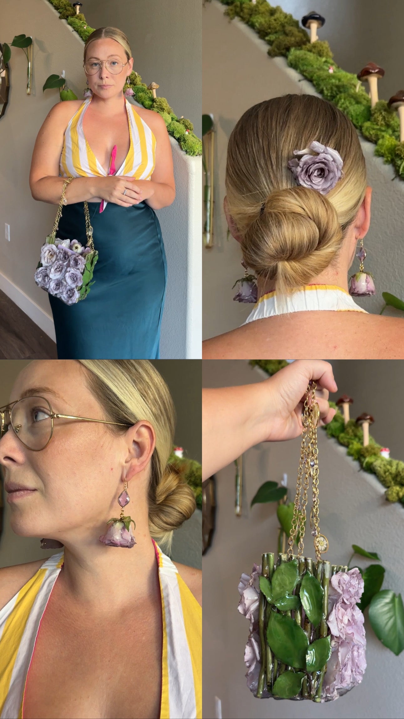 Light Purple Rose Purse