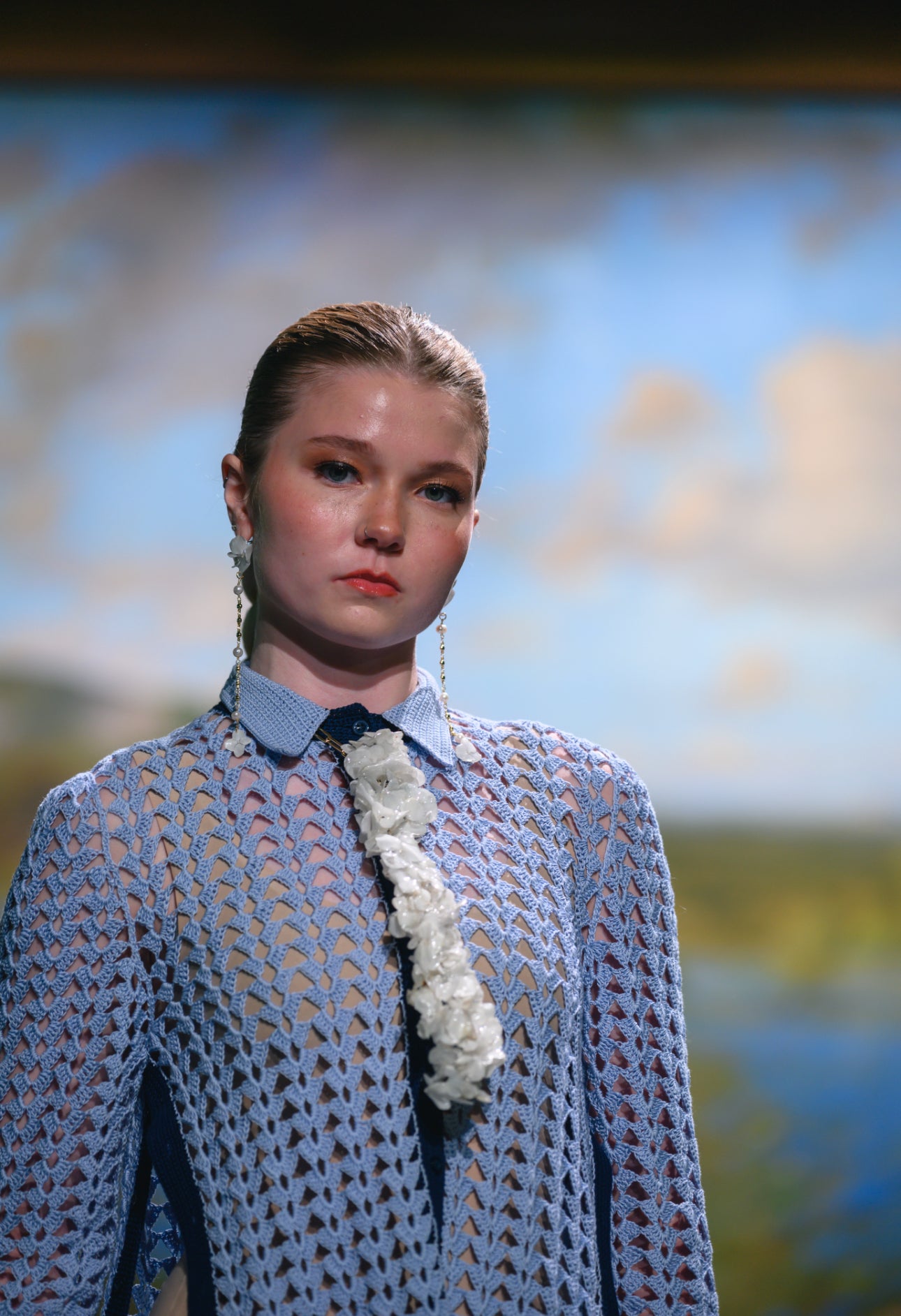 White Hydrangea NeckTie
