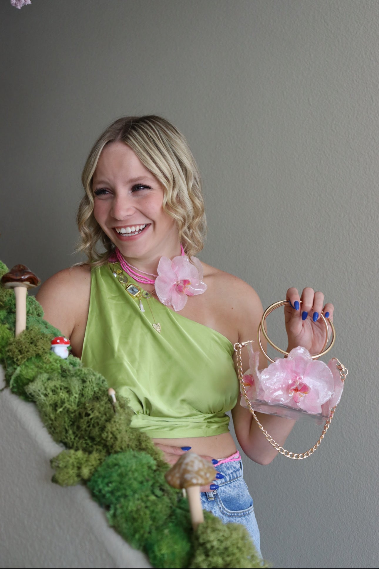 Pink Orchid Mini Purse