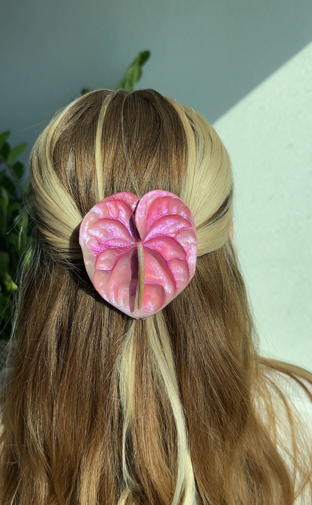 PRE ORDER Pink Anthurium Hair Pins