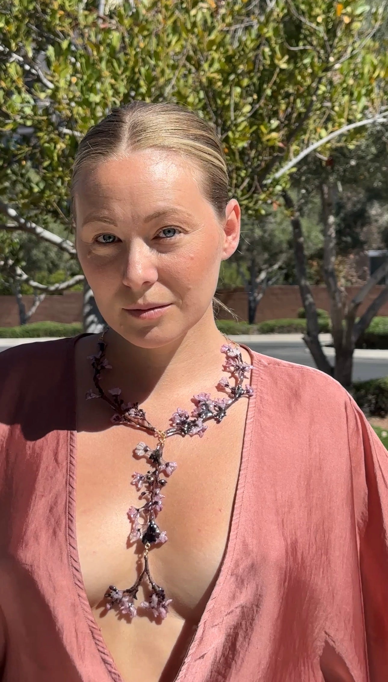 Cherry Blossom Drop Necklace