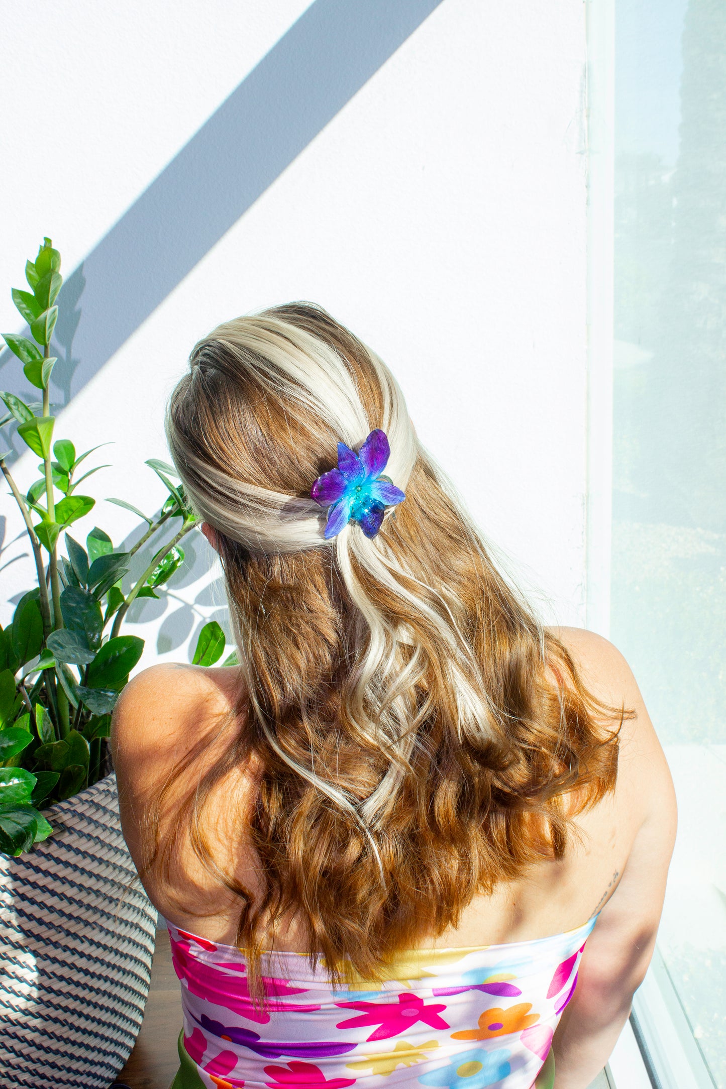 Indigo Dendrobium Orchid Hairpin PRE ORDER