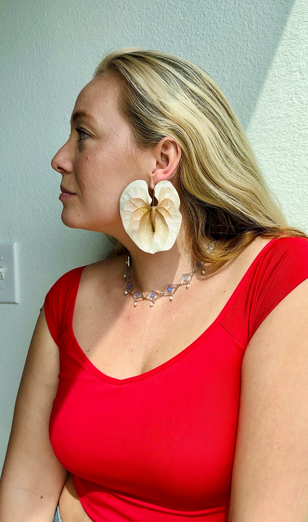 PRE ORDER White Anthurium Earrings