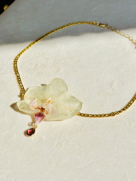 Purple Tipped Orchid Choker