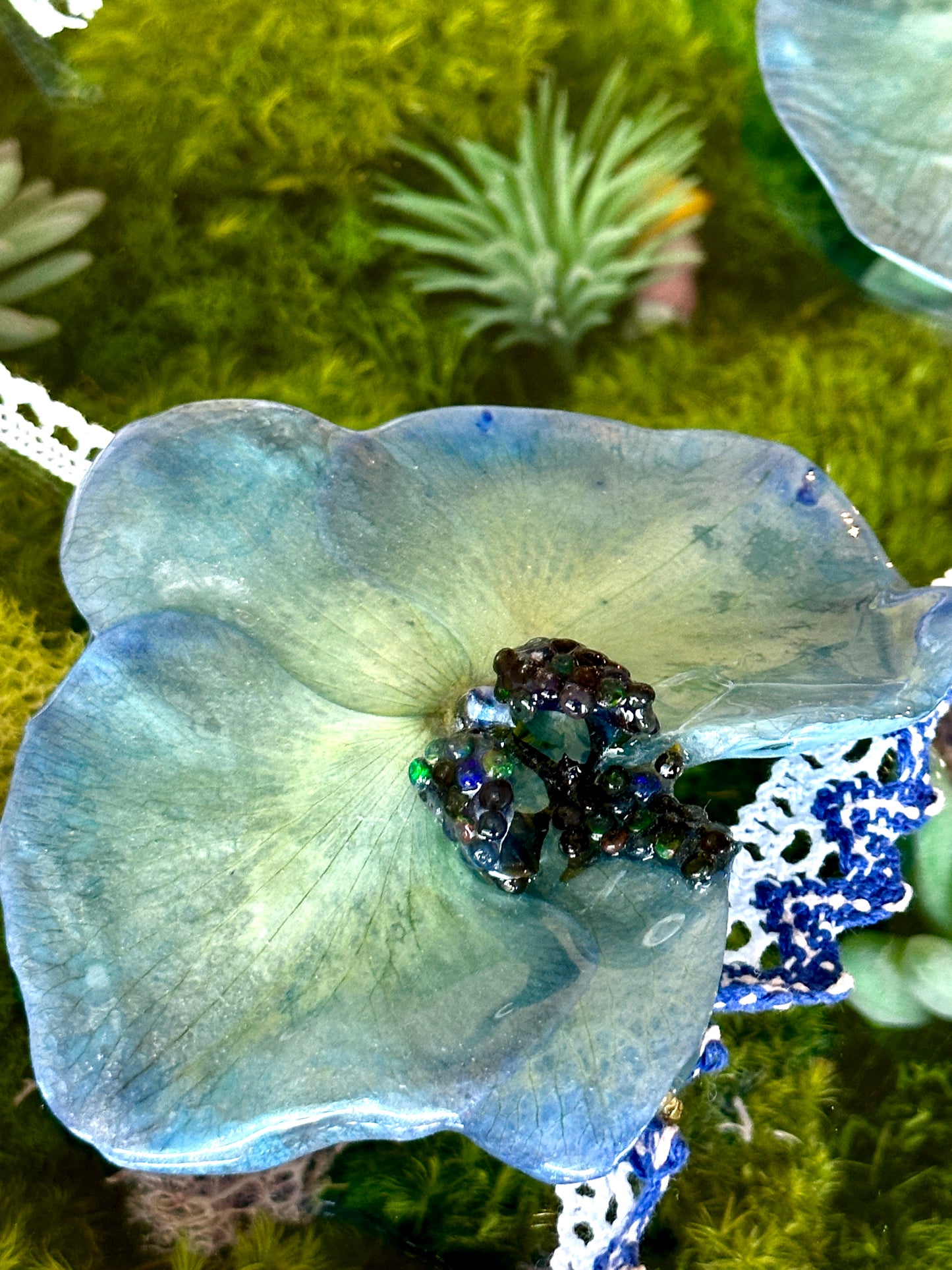 Blue Opal Orchid Bralette