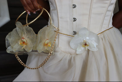 White Orchid Mini Purse