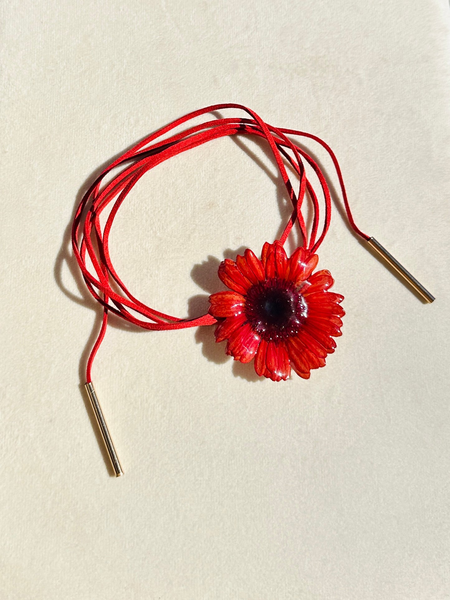 Gerber Daisy Suede Choker