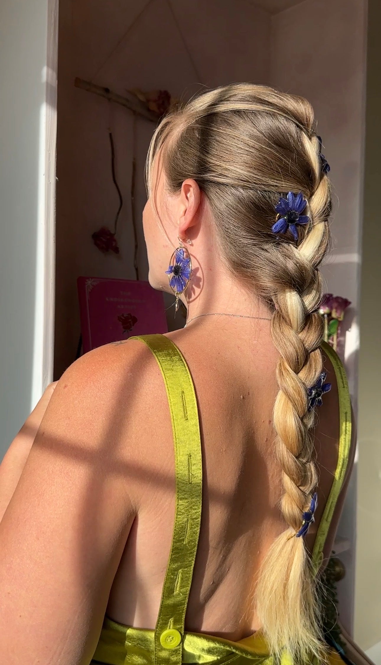 Blue Cineraria Hoops Dangles