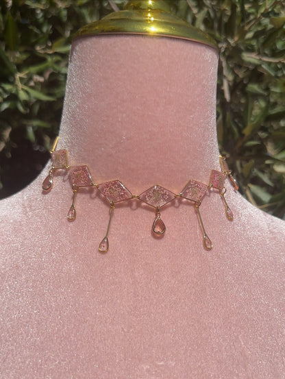 Pink Queen Anne Choker