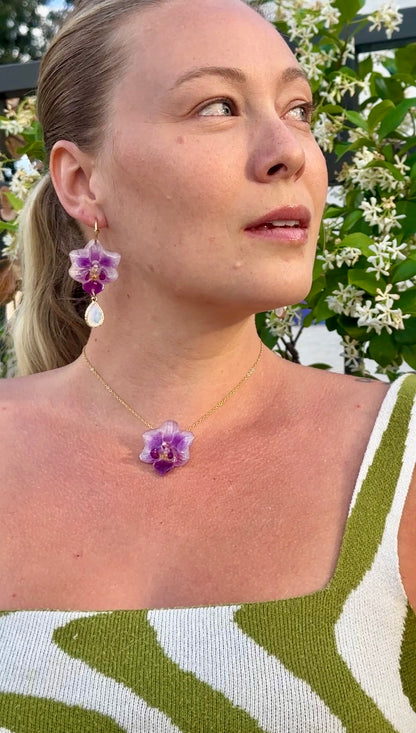 Purple Orchid Opalite Huggies