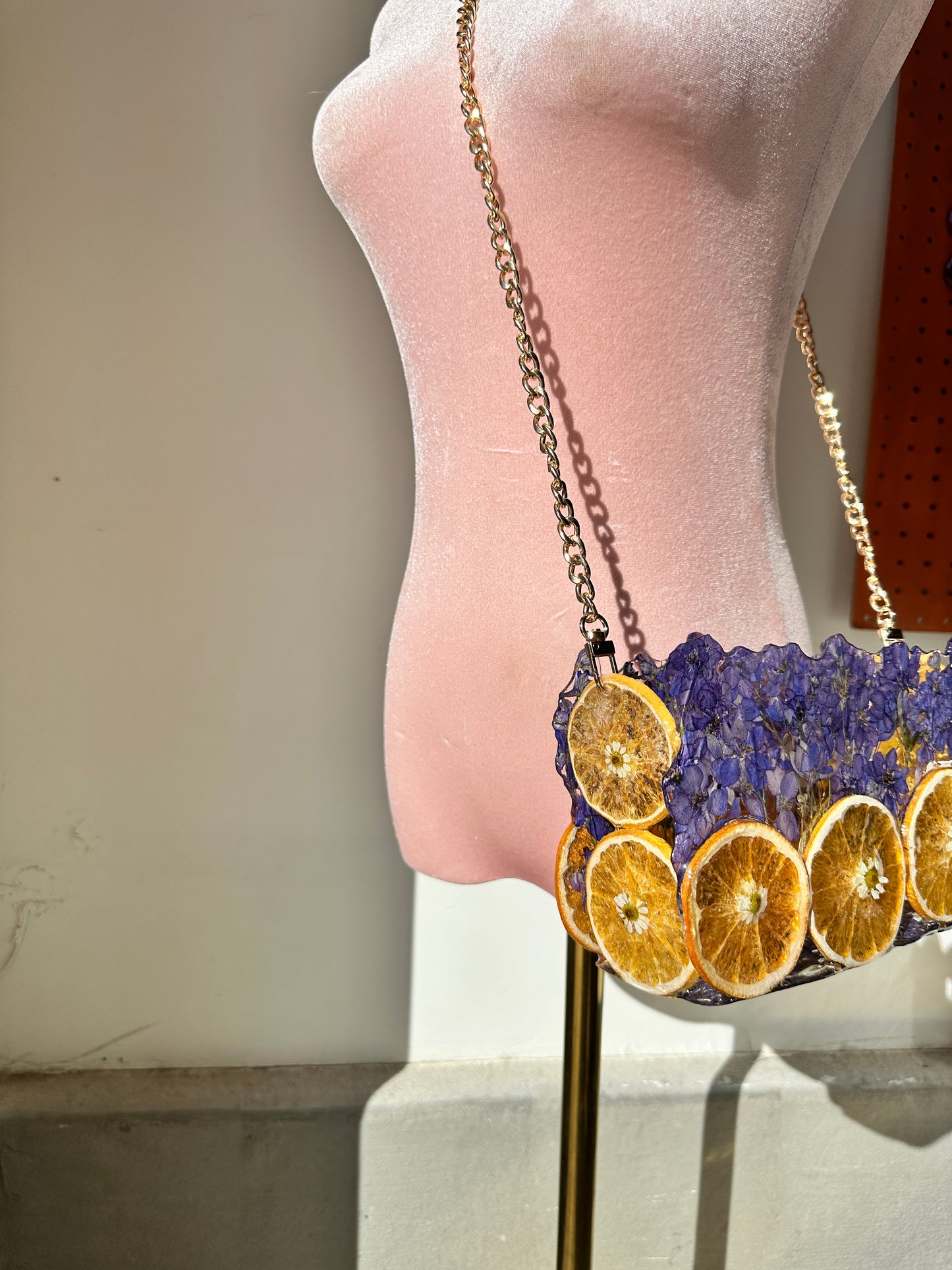 Orange Delphinium Purse