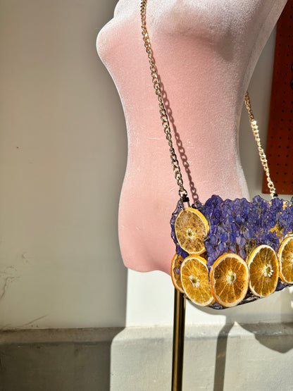 Orange Delphinium Purse