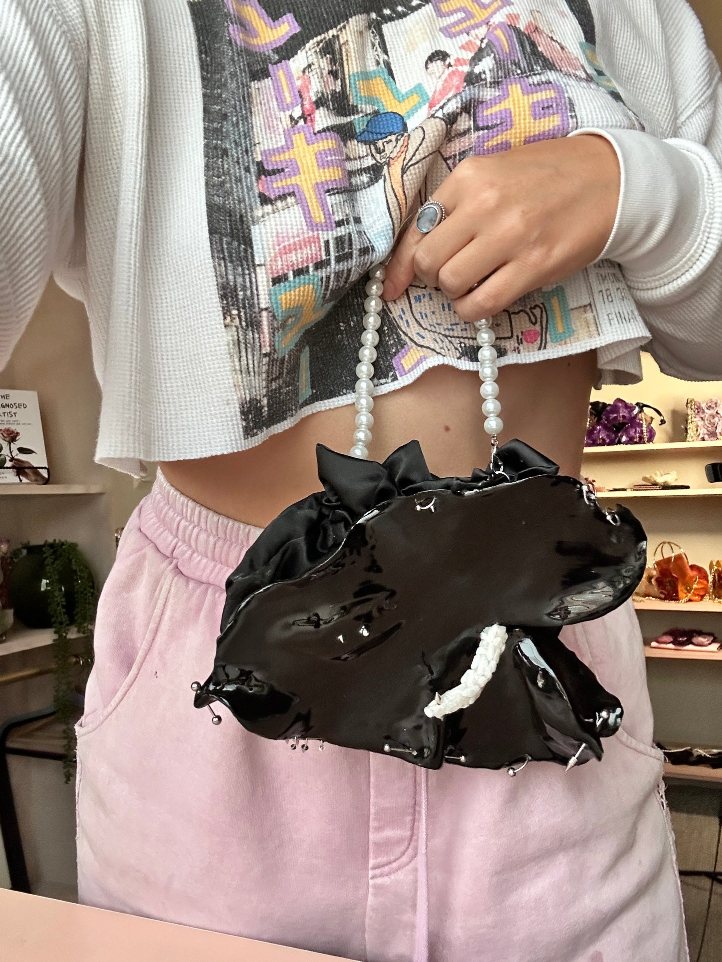 Pierced Anthurium Handbag