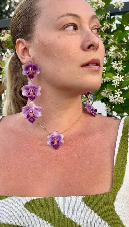 Triple Stack Purple Orchids