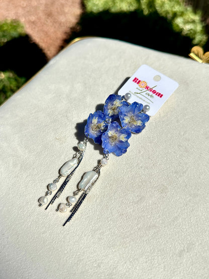 Delphinium Pearl Dangles