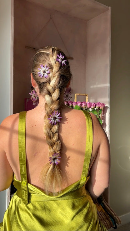 Pink Cineraria Hair Pins