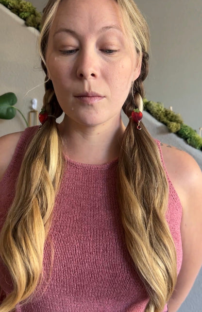 Strawberry Braid Charm