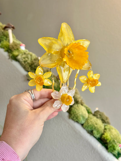 Daffodil Dreamcatcher Hair Pin