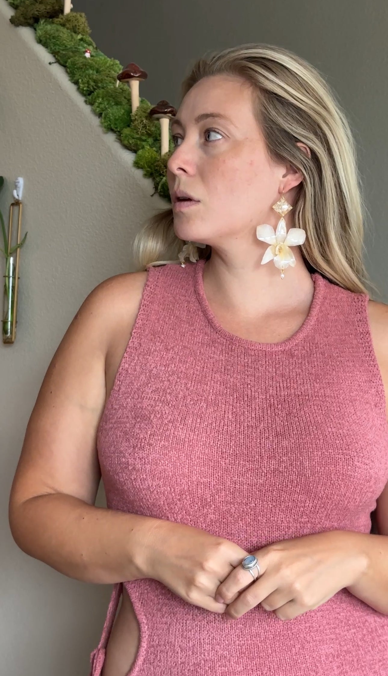 White Dendrobium Orchid Dangles