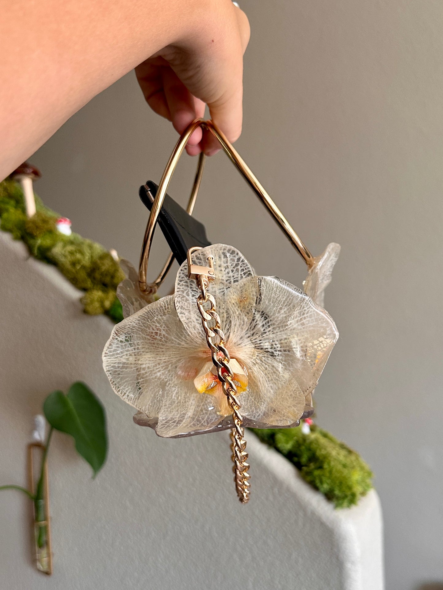 White Orchid Mini Purse