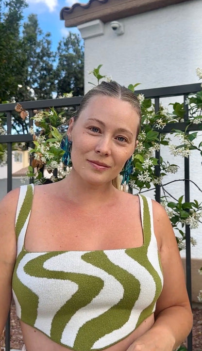 Indigo Orchid Shell Earrings