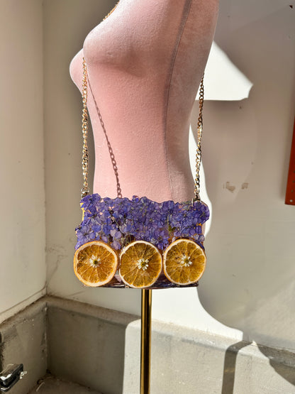 Orange Delphinium Purse