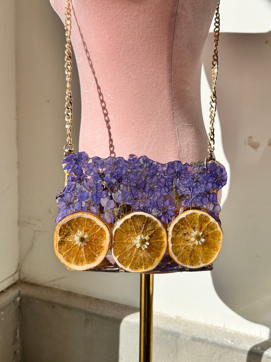 Orange Delphinium Purse
