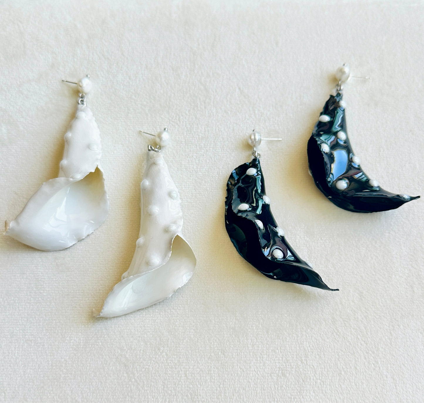 White Pearl Calla Lillie Dangles