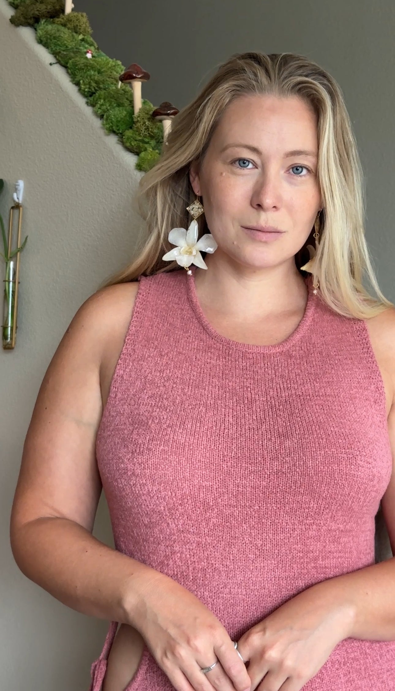 White Dendrobium Orchid Dangles