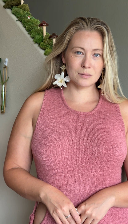 White Dendrobium Orchid Dangles