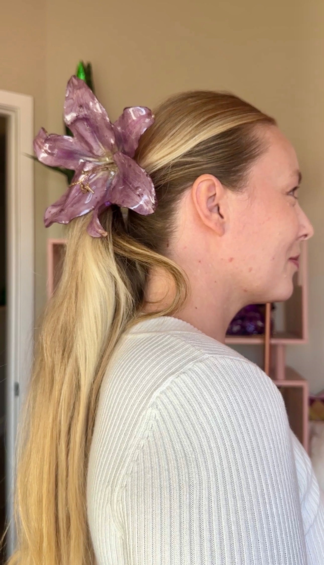 Stargazer Lily Hair Stick
