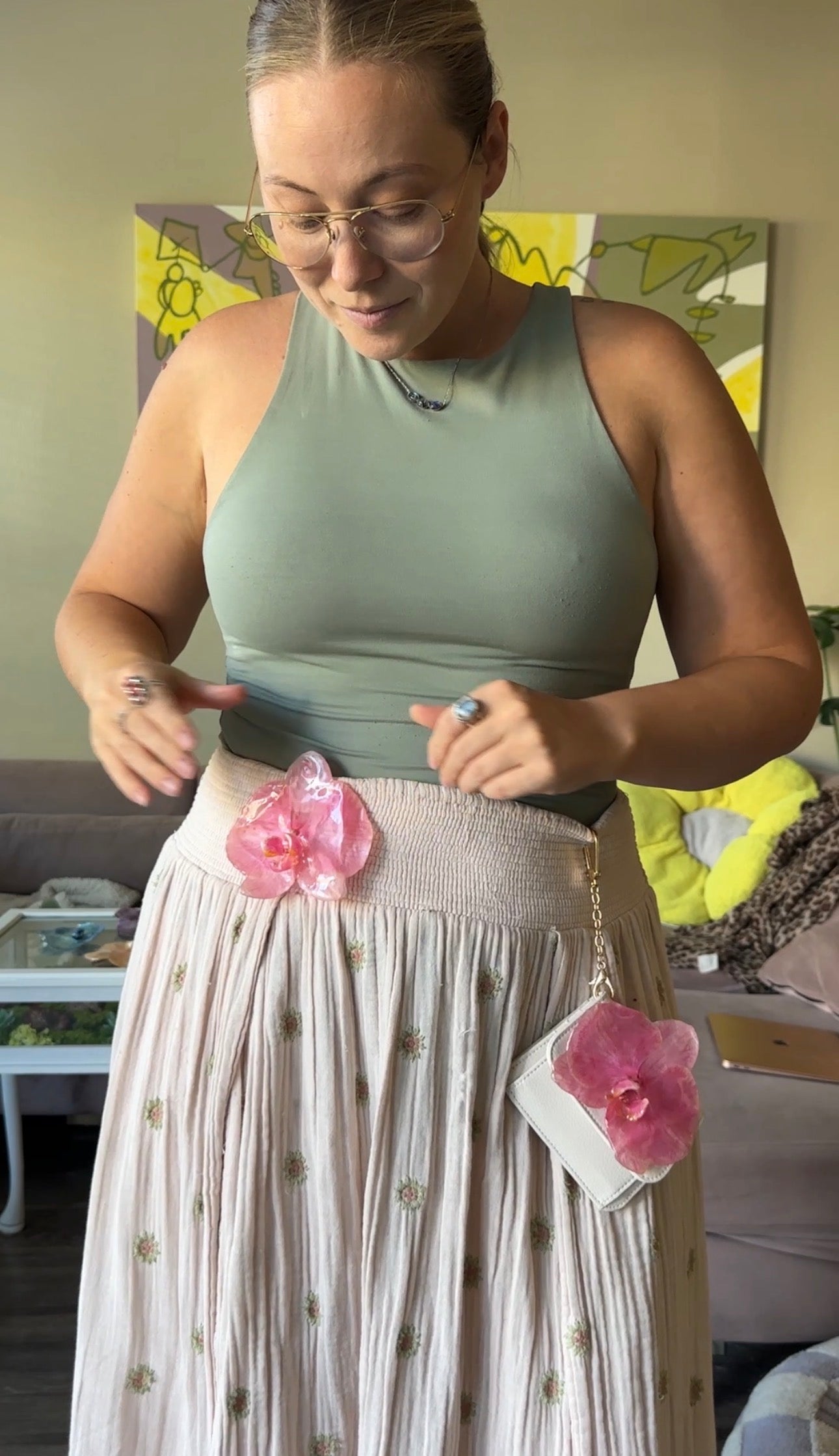 Large Orchid Clip