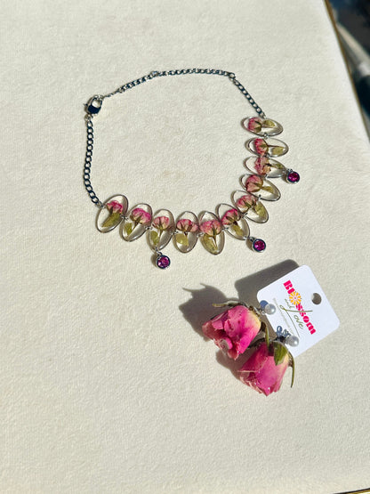 Pink Rose Choker