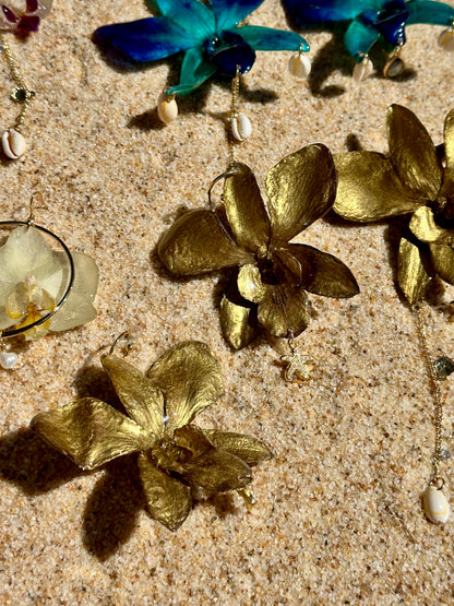 Gold Orchid Starfish Huggies