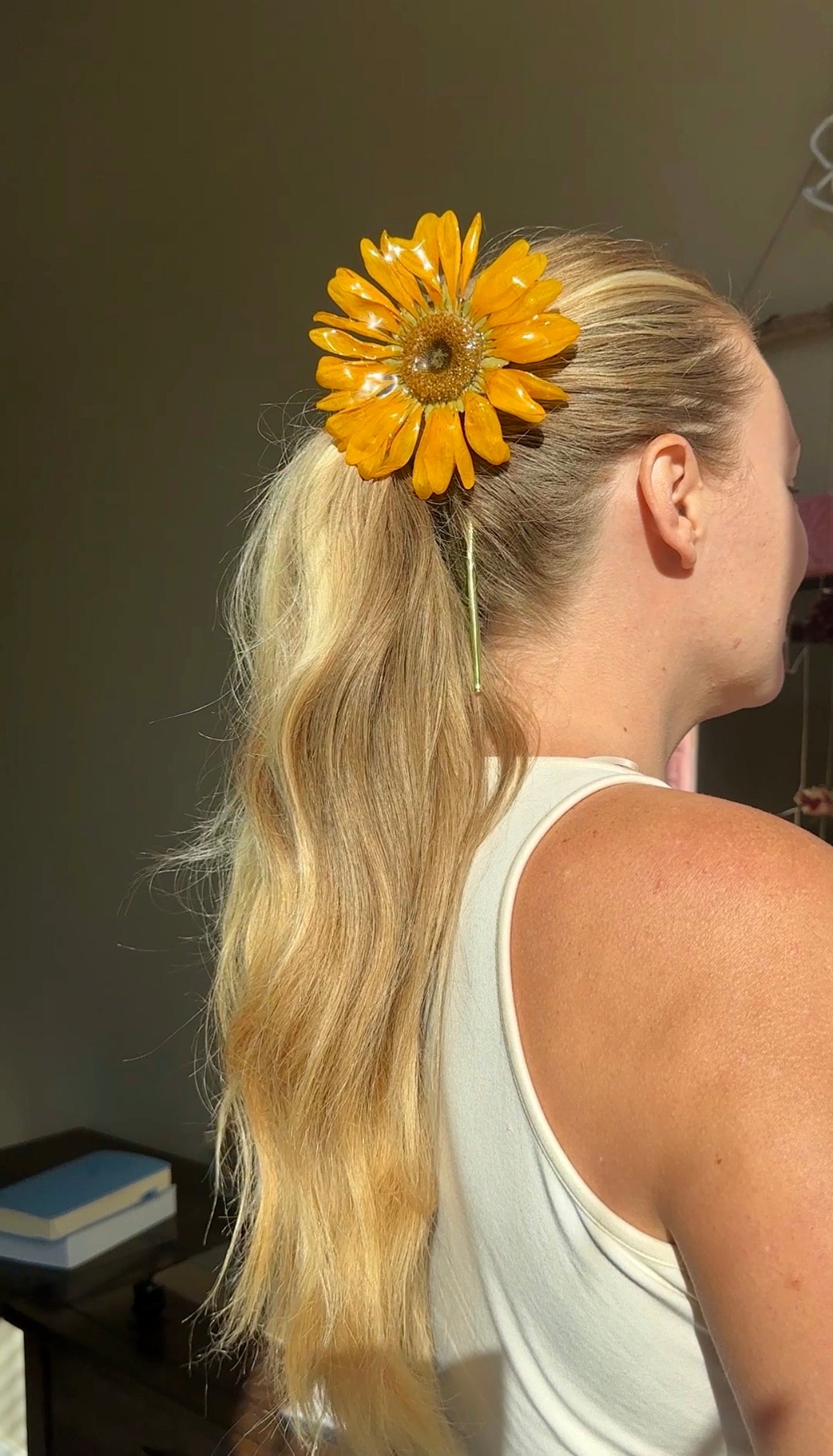 Sunflower Hair Stick