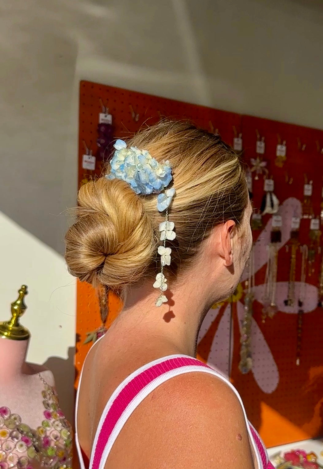 Hydrangea Cloud Hair Pin