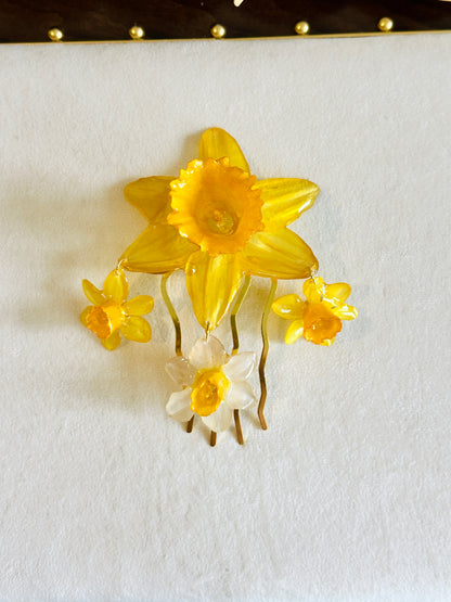 Daffodil Dreamcatcher Hair Pin