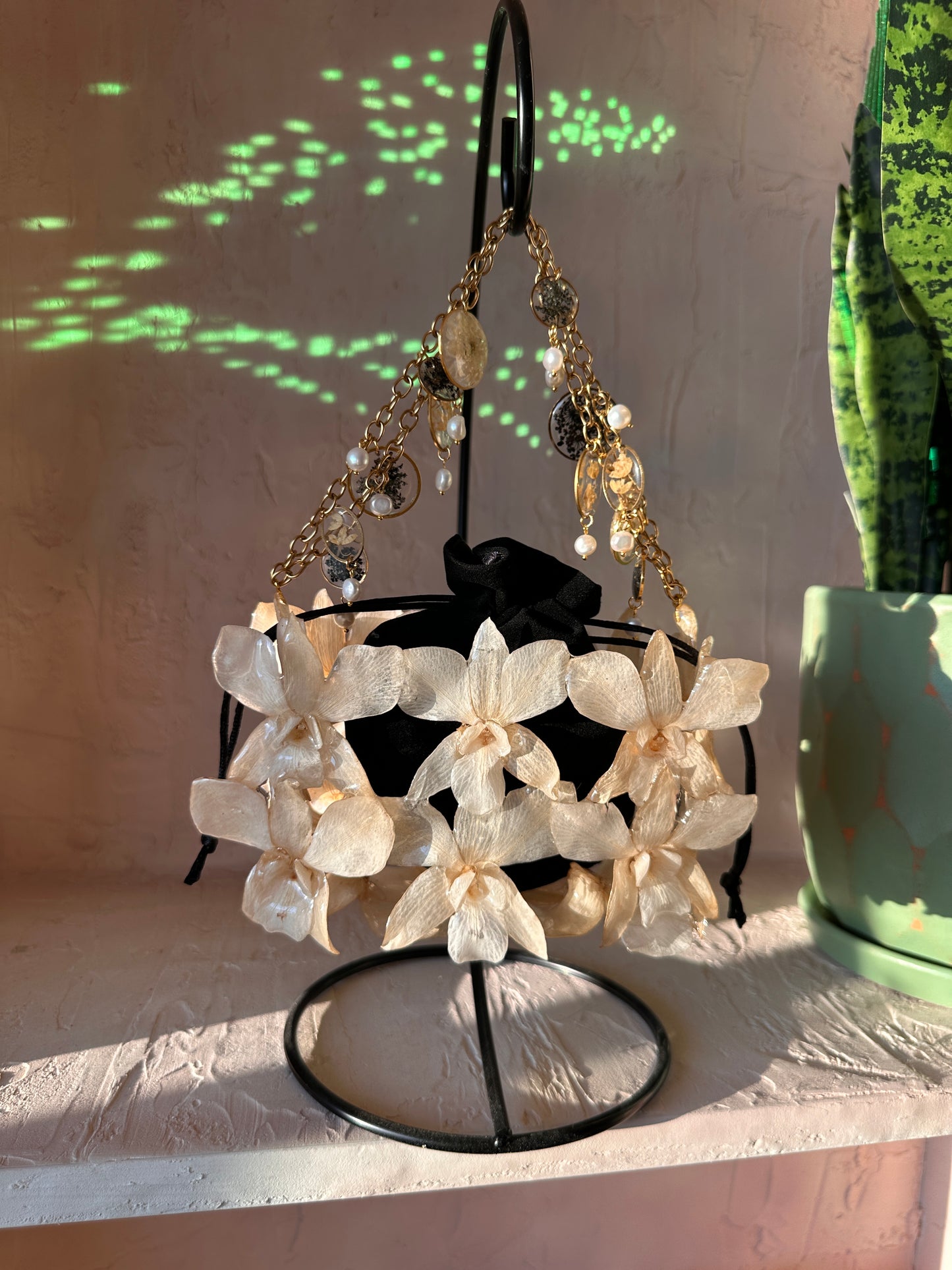 White Orchid Purse