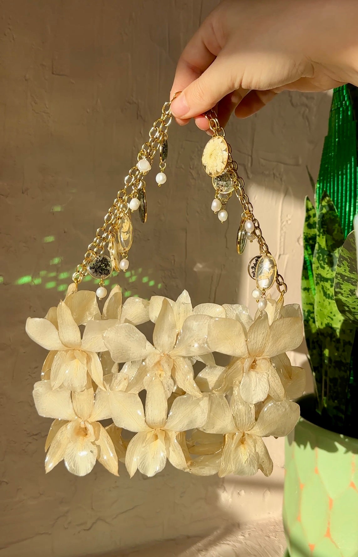 White Orchid Purse