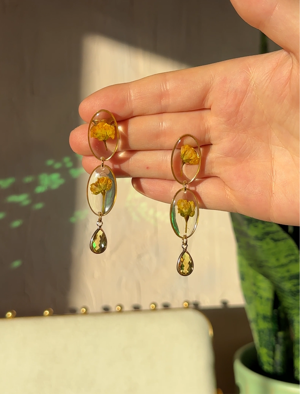 Yellow Rose Stack Suncatchers