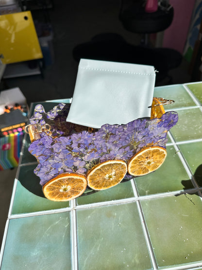 Orange Delphinium Purse