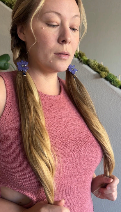 Blue Larkspur Braid Charm